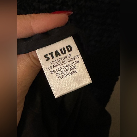 NWOT STAUD Kiera Black Textured Dress Size Medium - Picture 12 of 14